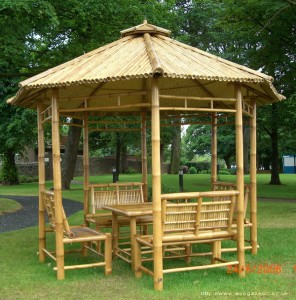 Octagonal Bamboo Gazebo 296x300 The Octagonal Bamboo Gazebo